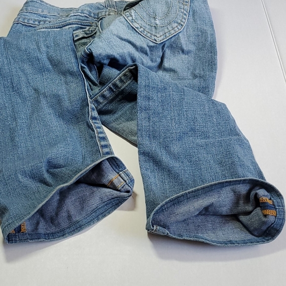 True Religion Brand Jeans Becky Whiskers Light Wash Ombre Blue Denim Size 30 Y2k - Picture 9 of 9